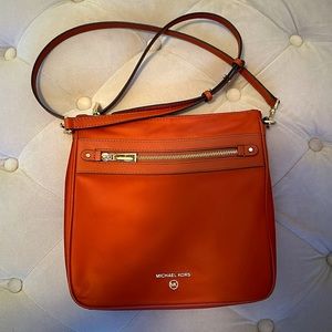 Mandarin Orange Michael Kors travel crossbody